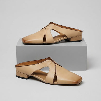The Marlene Cutout Leather Mule