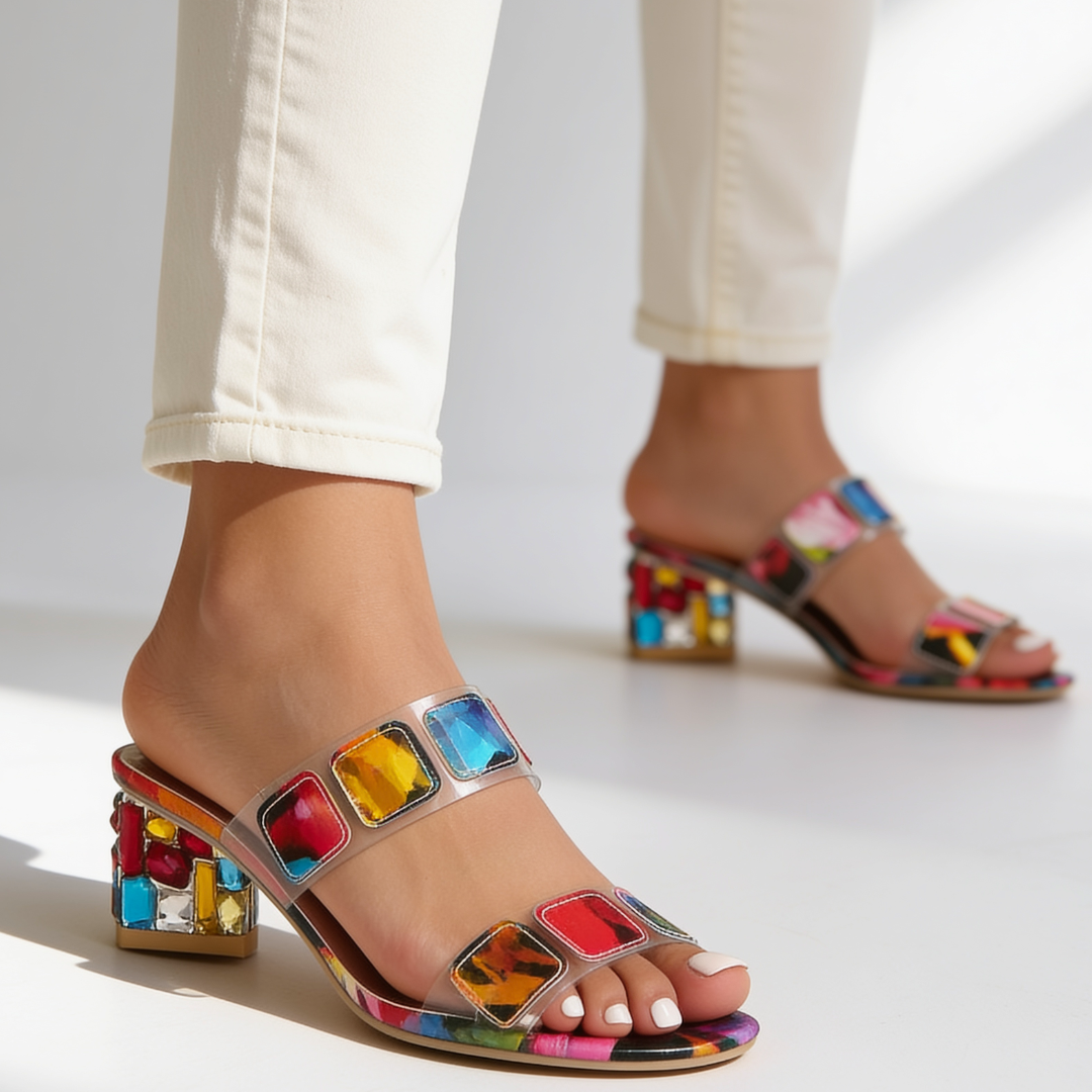 The Odette Jewel Heel Sandals
