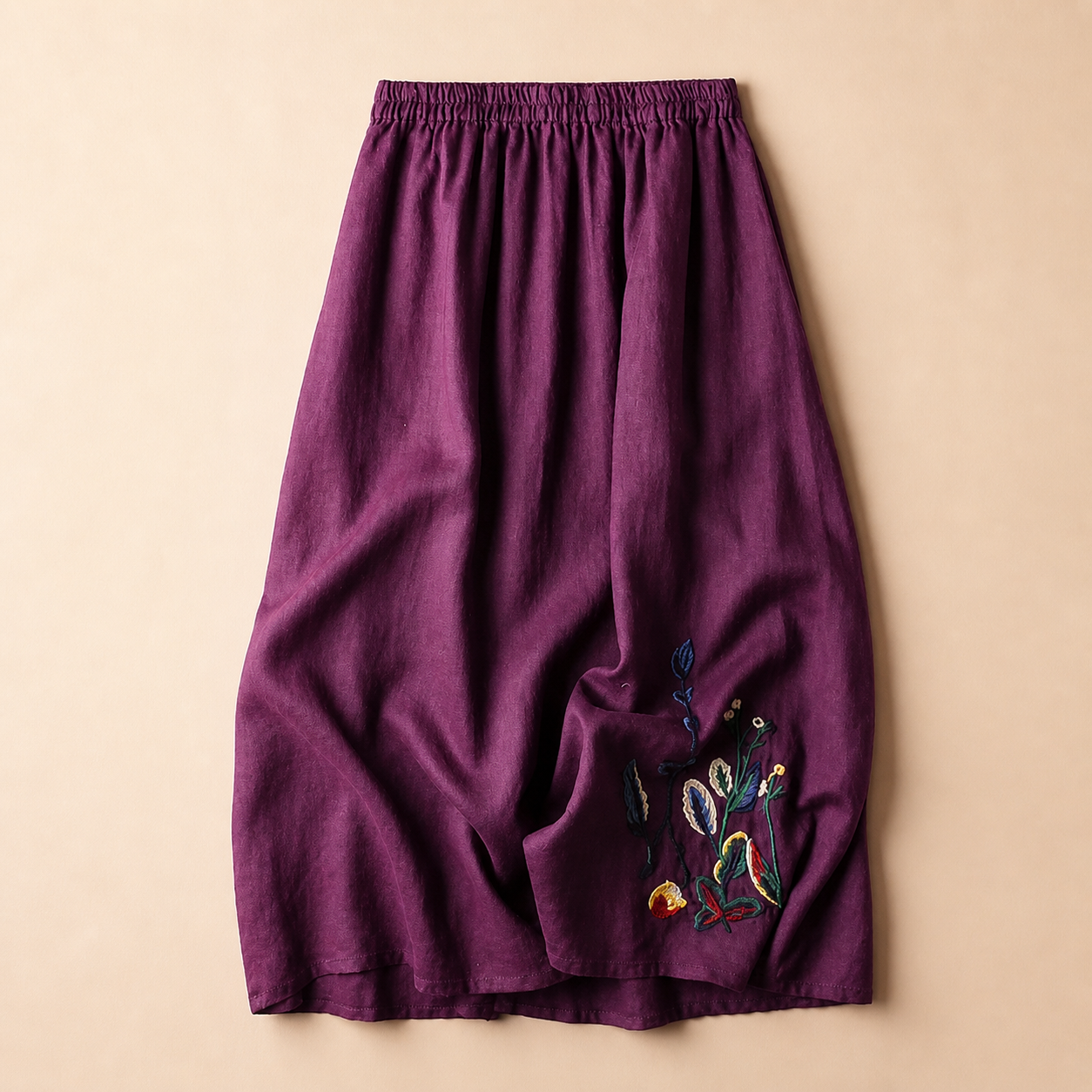 The Soleia Linen Midi Skirt