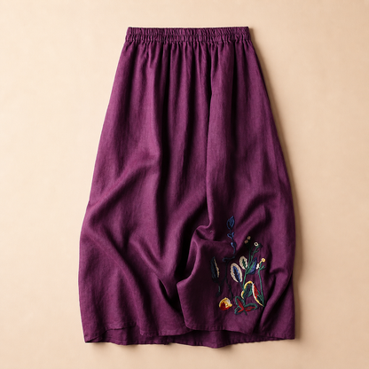 The Soleia Linen Midi Skirt