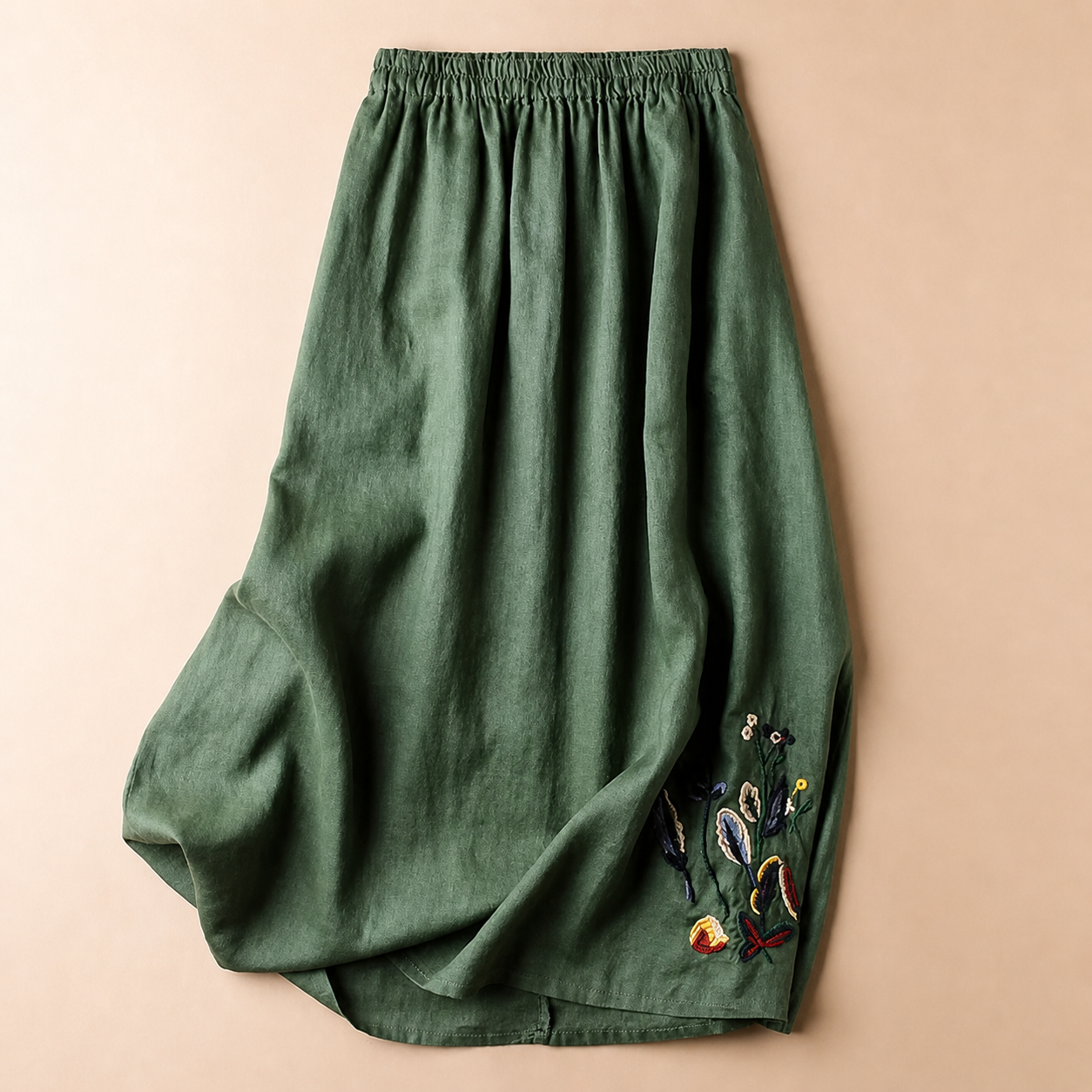 The Soleia Linen Midi Skirt