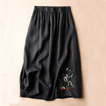 The Soleia Linen Midi Skirt