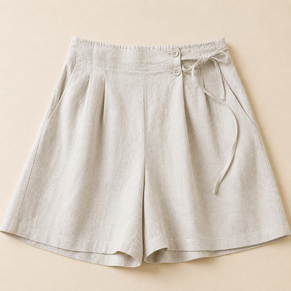 The Amara Linen Wrap Shorts
