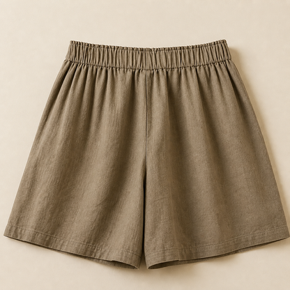 The Amara Linen Wrap Shorts