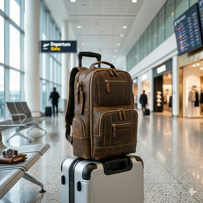 The Ashford Leather Travel Backpack