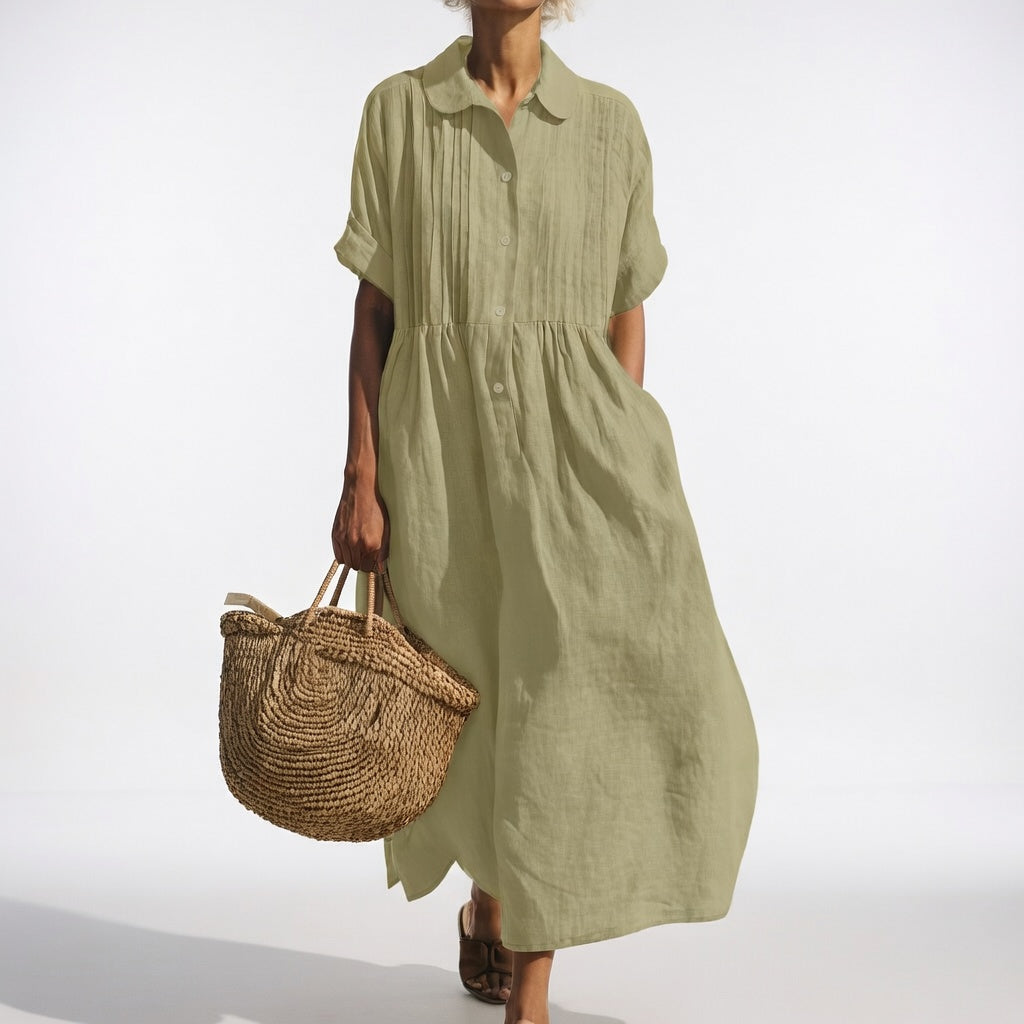 The Lysandra Cotton Shirt Dress