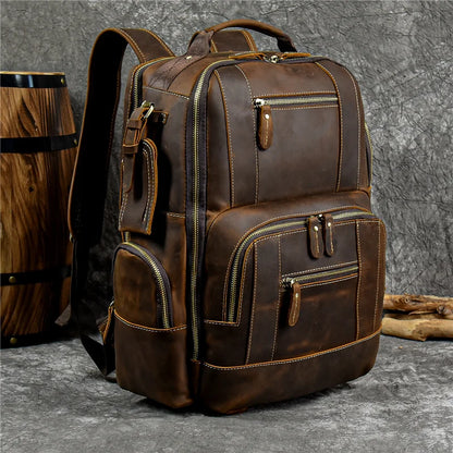 The Ashford Leather Travel Backpack
