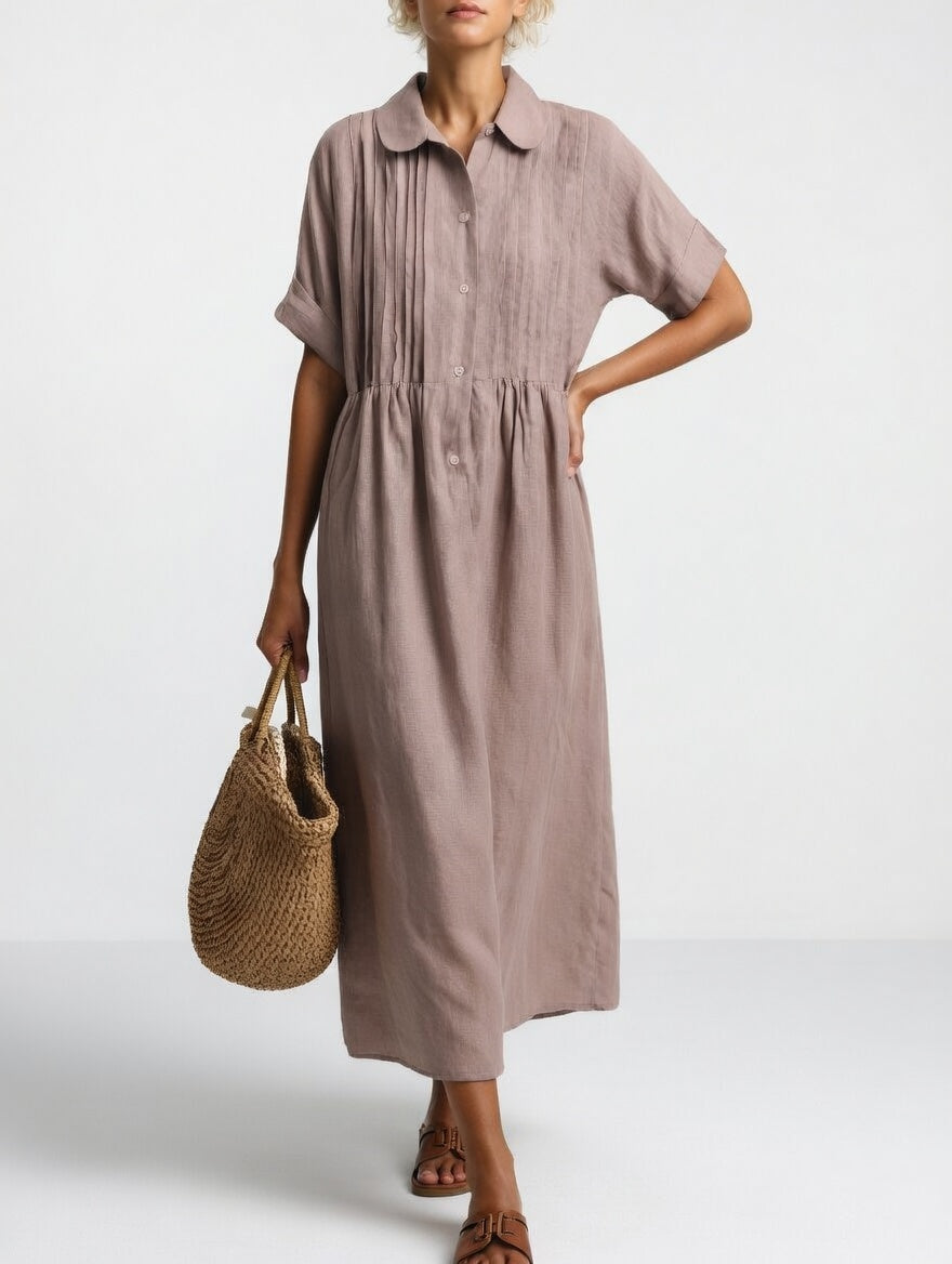 The Lysandra Cotton Shirt Dress