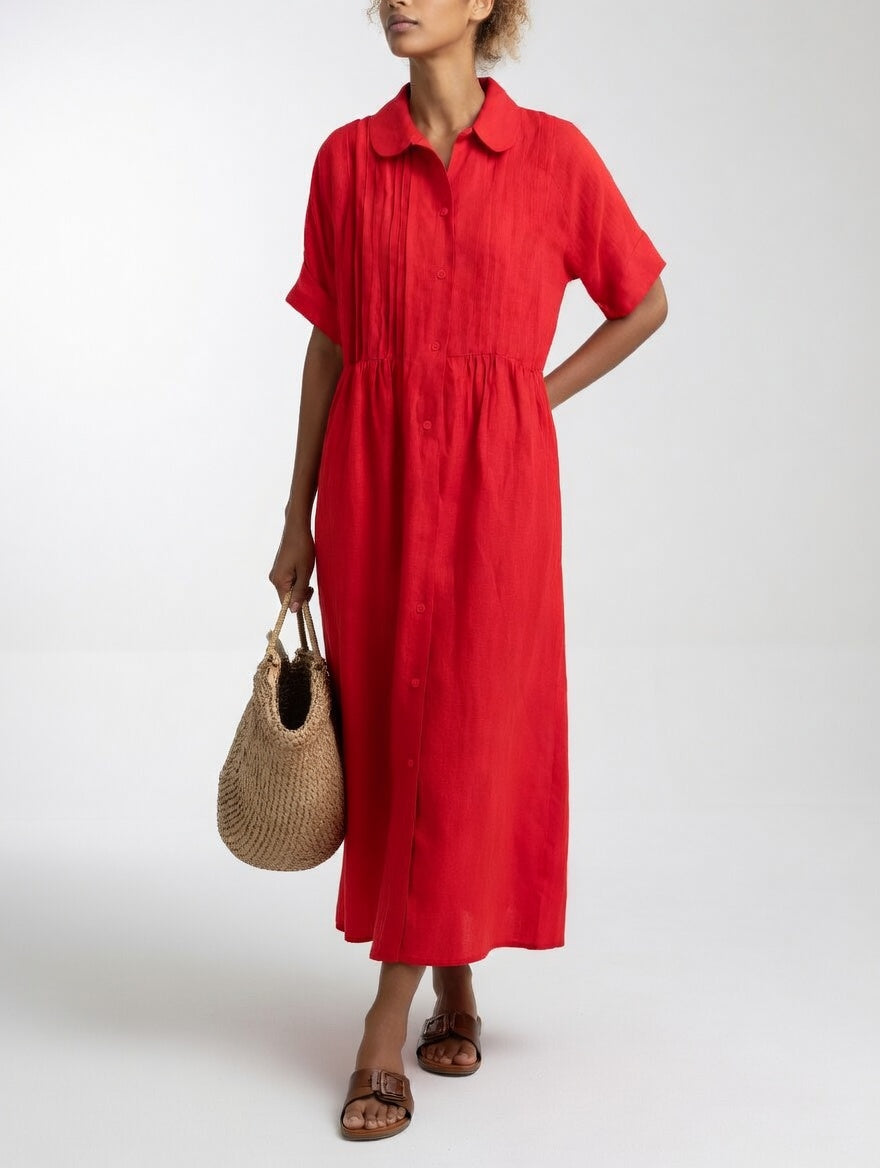 The Lysandra Cotton Shirt Dress