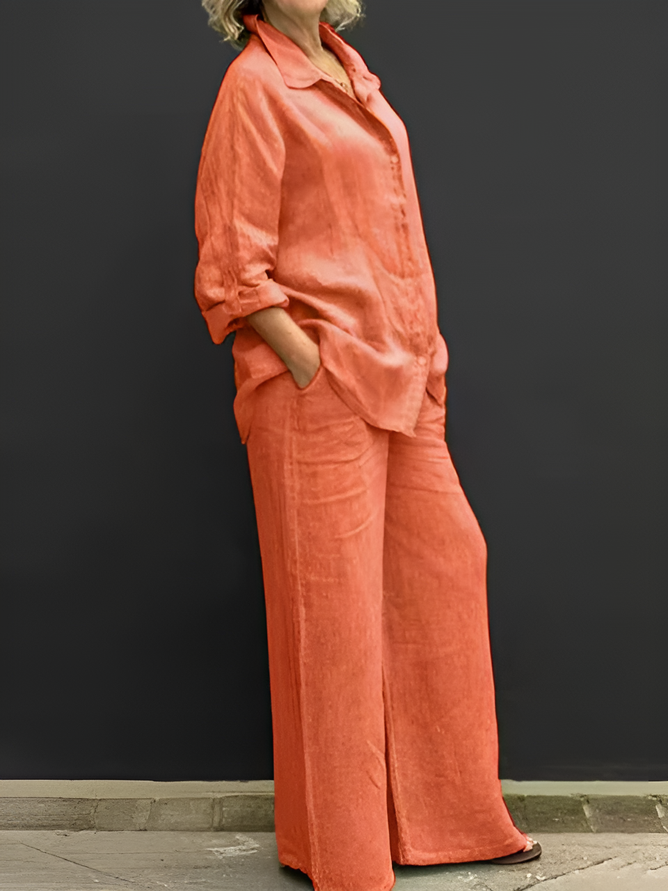 The Lara Linen Shirt Suit