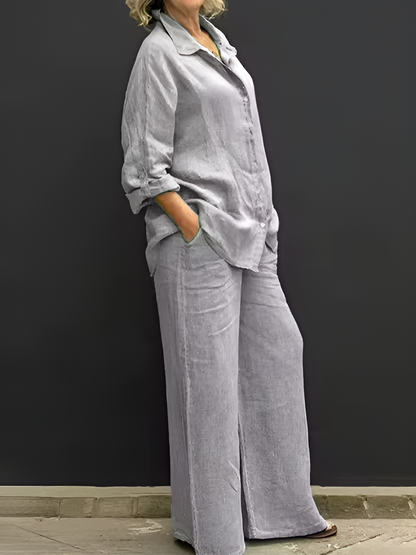 The Lara Linen Shirt Suit