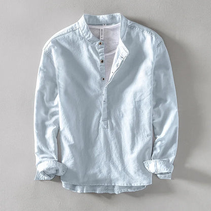 The Elliot Linen Mandarin Shirt