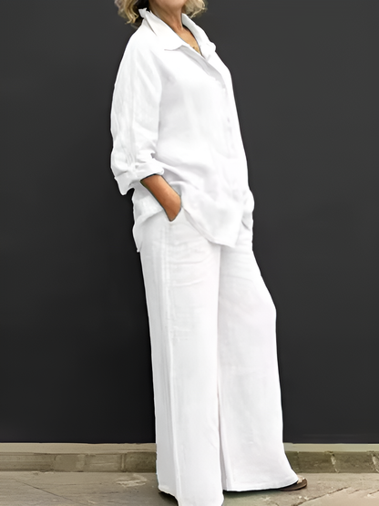 The Lara Linen Shirt Suit