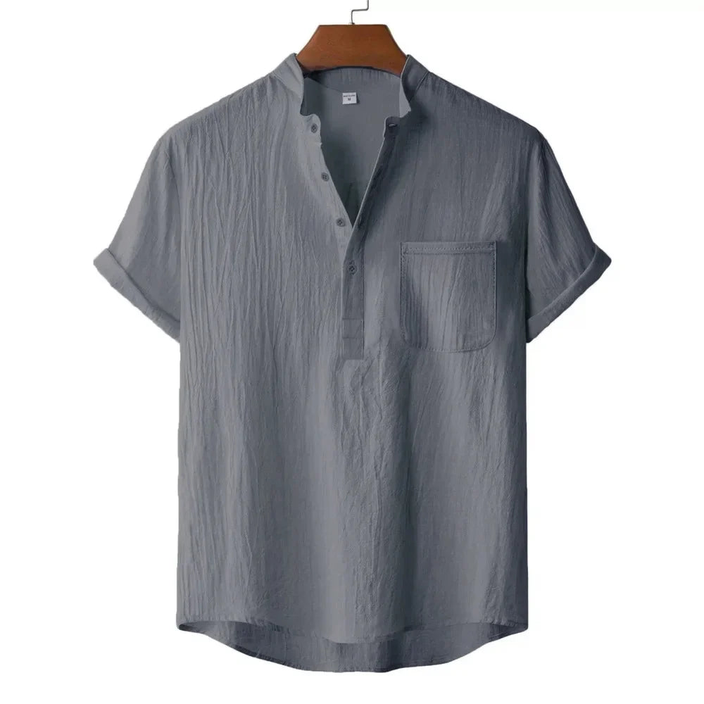 The Hartley Linen Henley Shirt