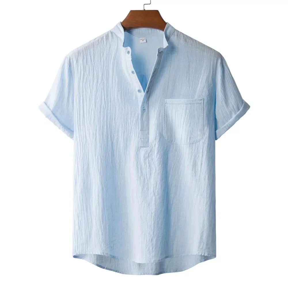 The Hartley Linen Henley Shirt