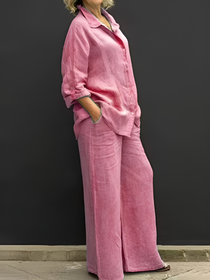 The Lara Linen Shirt Suit