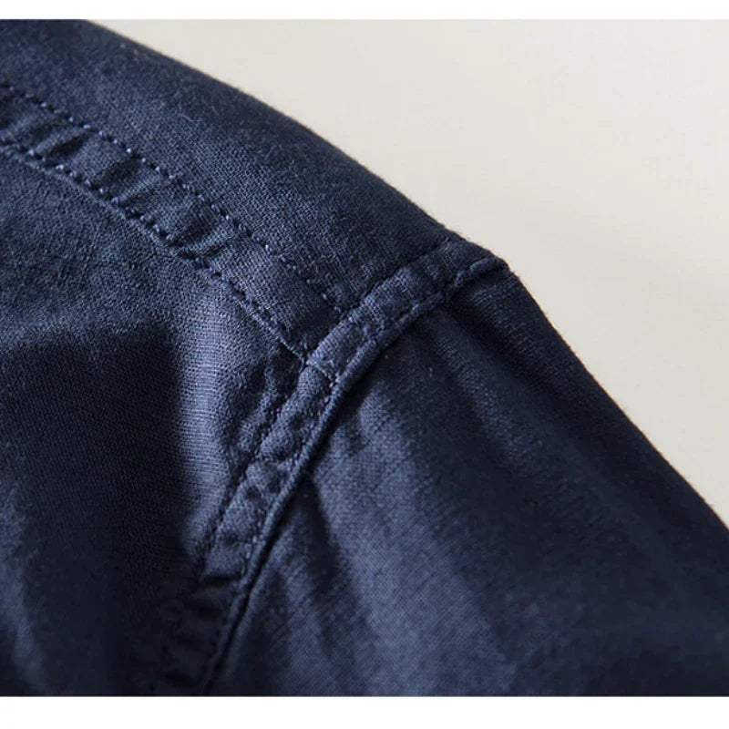 The Elliot Linen Mandarin Shirt