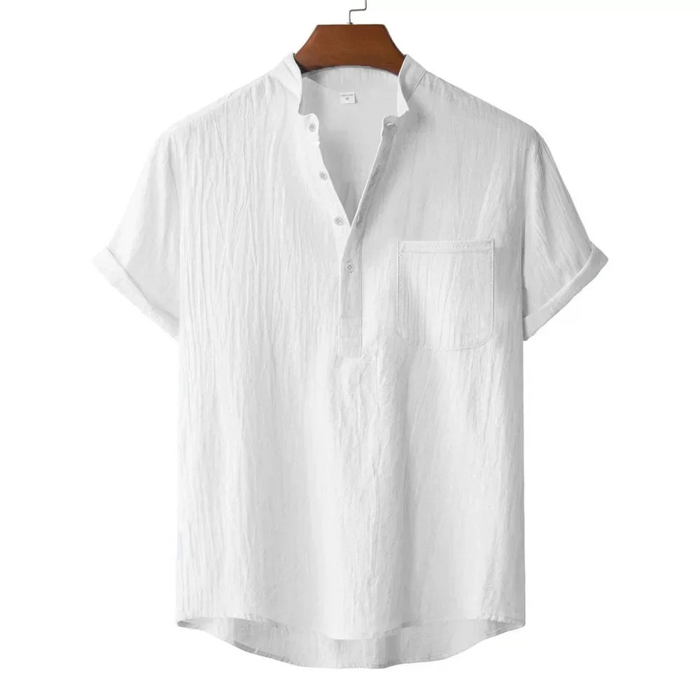 The Hartley Linen Henley Shirt