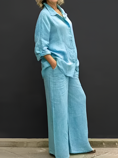 The Lara Linen Shirt Suit