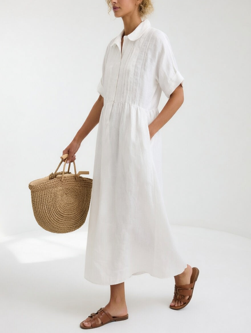 The Lysandra Cotton Shirt Dress