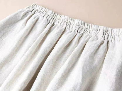 The Soleia Linen Midi Skirt