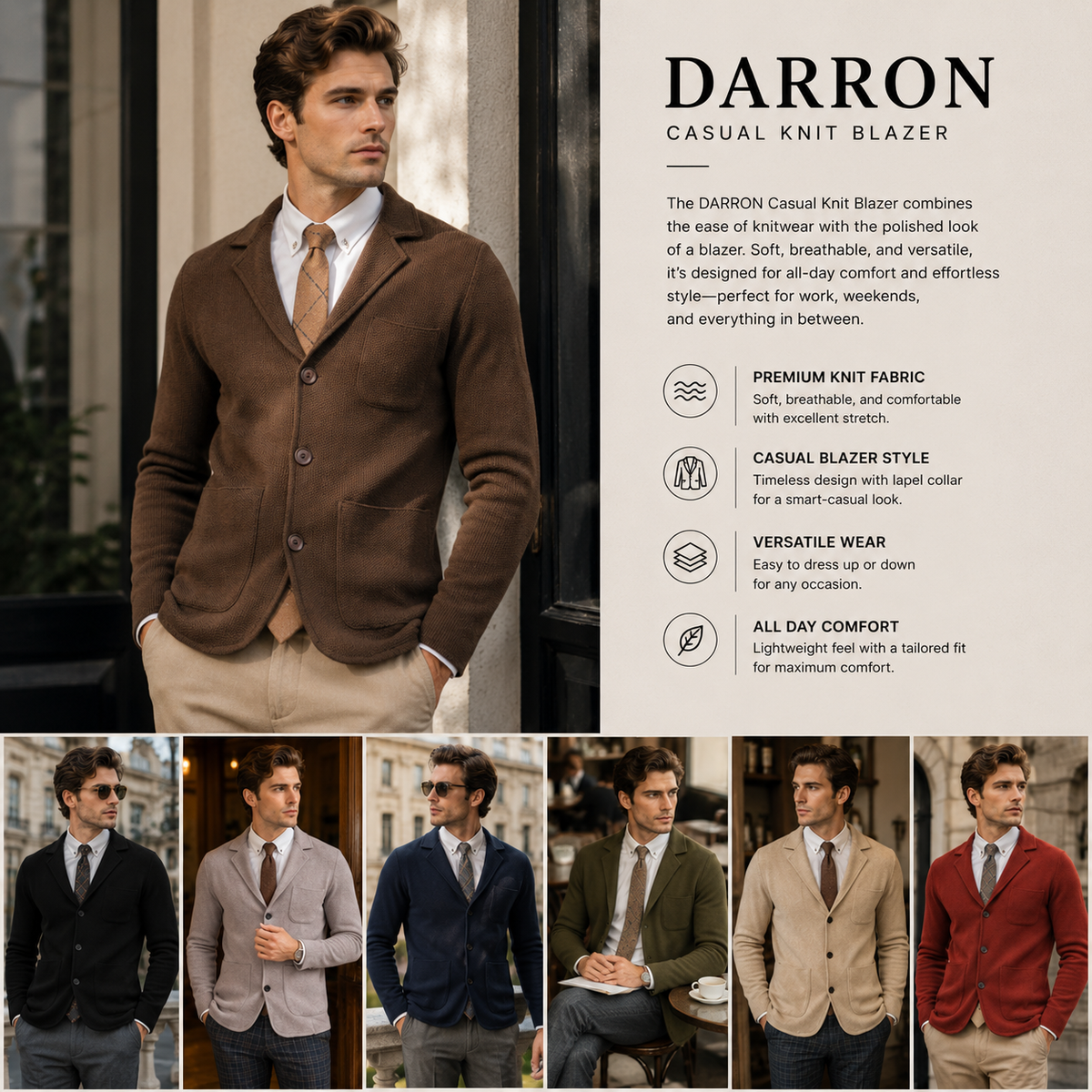 The Darron Knit Blazer