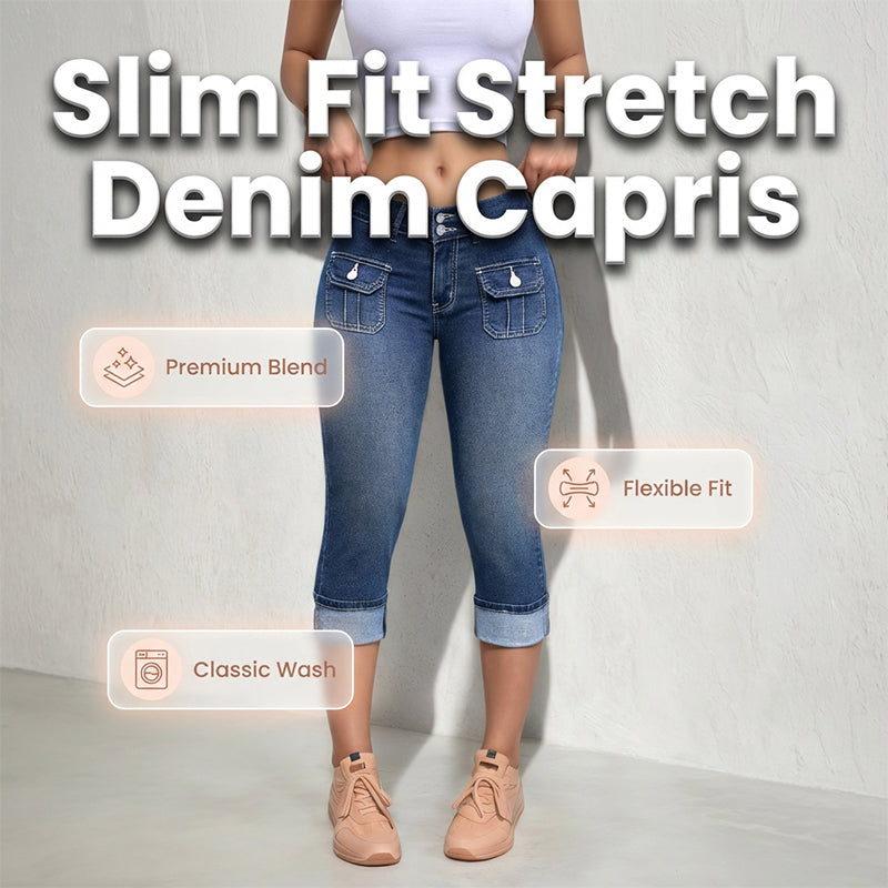 The Sculpt Stretch Denim Capri
