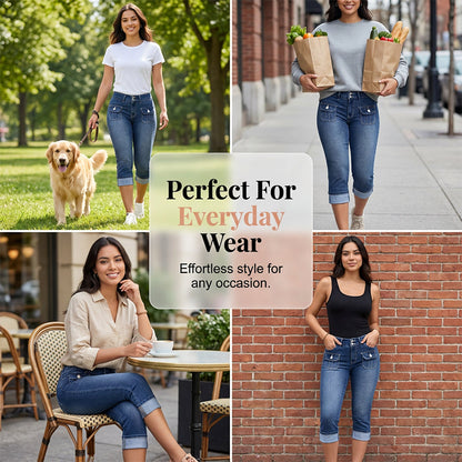 The Sculpt Stretch Denim Capri