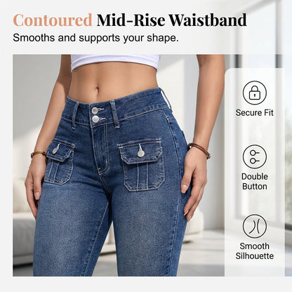 The Sculpt Stretch Denim Capri