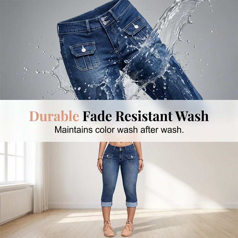 The Sculpt Stretch Denim Capri