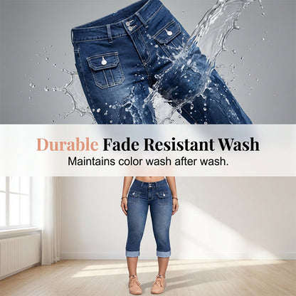 The Sculpt Stretch Denim Capri